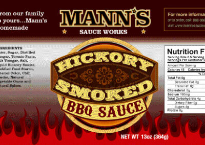 Hickory Smoked BBQ Sauce Label
